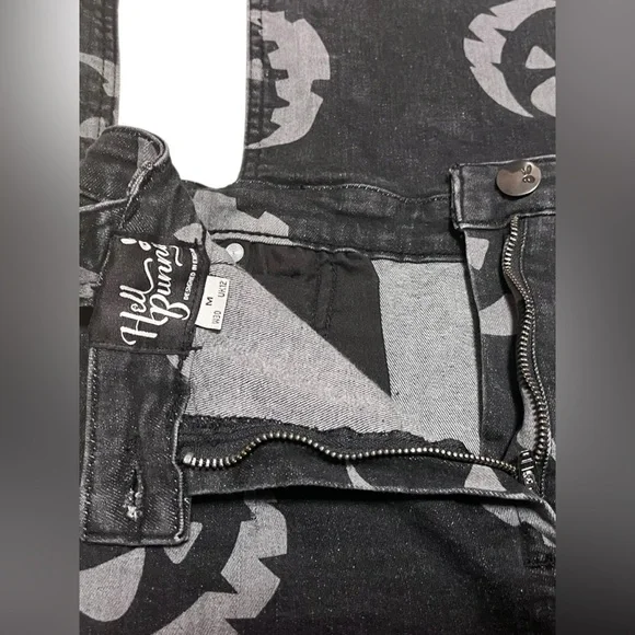 Hell Bunny Overall Skirt Womens Black Halloween Jackolantern Goth Spooky Size M - Picture 12 of 12